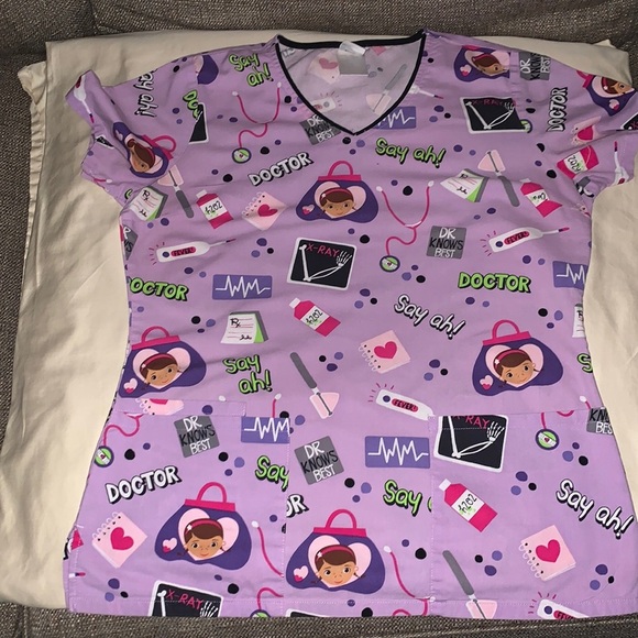Gently Loved Scrub Top by Disney - Picture 1 of 6